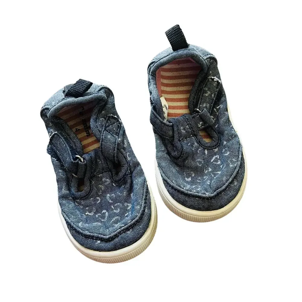 Garanimals Girls Print T-Strap Blue Shoe Size 4 EUR 19.5